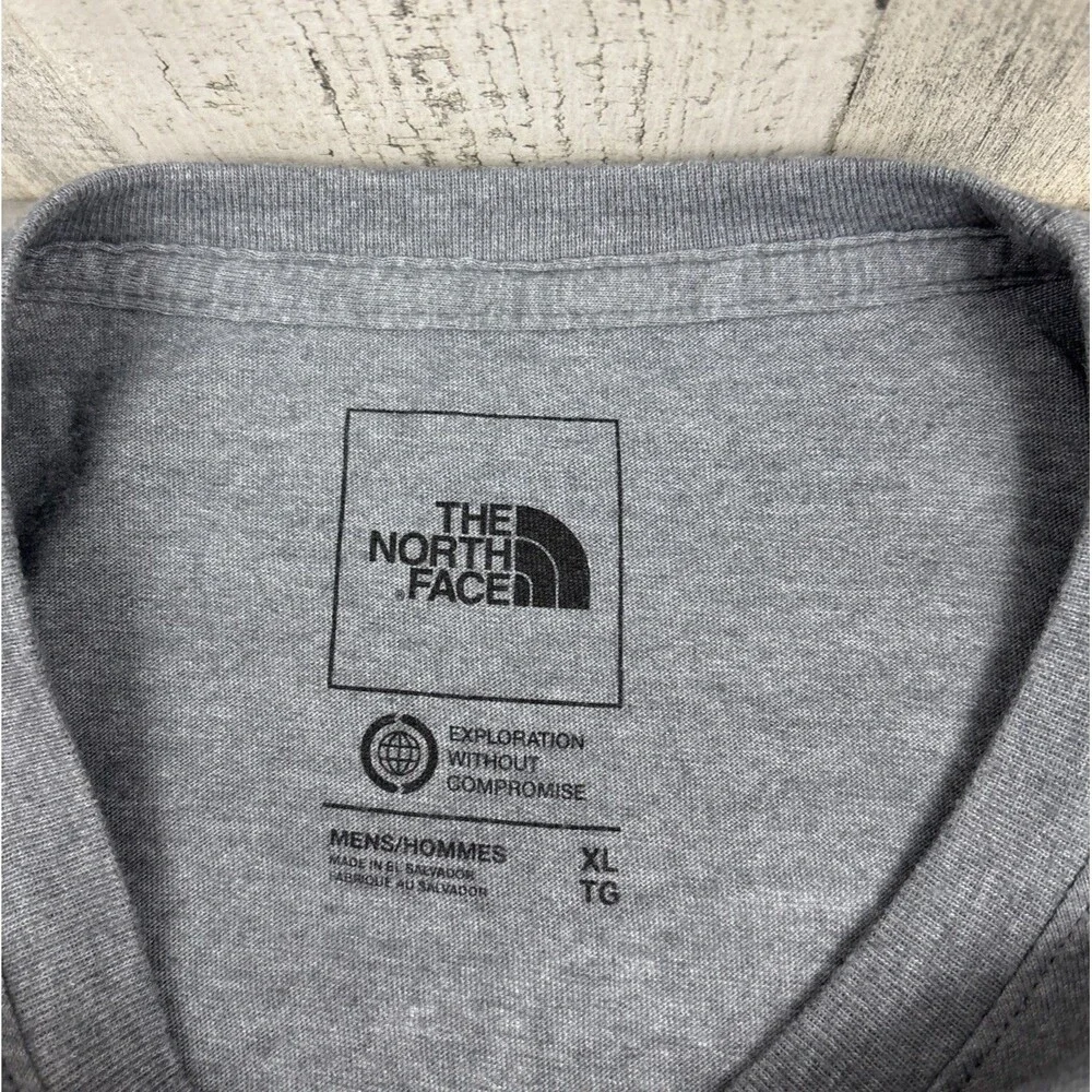 The North Face Gray Long Sleeve Logo T Shirt XL (24”x30”) - Picture 3 of 3